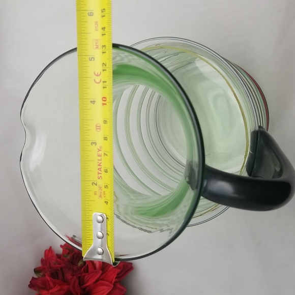 Uranium Depression Banded Water Pitcher - Picture 5 of 16